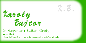 karoly bujtor business card
