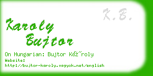 karoly bujtor business card